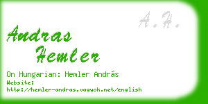 andras hemler business card